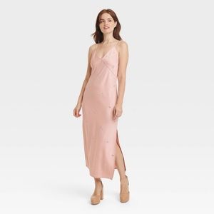 Slip Dress - A New Day Dusty Pink Embellished